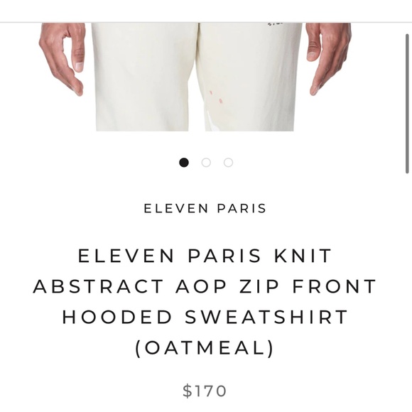 💥NWT ELEVEN PARIS | ABSTRACT AOP ZIP FRONT HOODIE + JOGGER | $115 set >55%OFF💥 - Picture 10 of 11